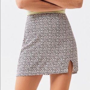 Slit mini skirt